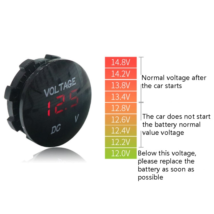 DC12-24V Automotive Battery DC Digital Display Voltage Meter Modified Measuring Instrument(Blue Light) - Clocks & Car Meters by PMC Jewellery | Online Shopping South Africa | PMC Jewellery | Buy Now Pay Later Mobicred