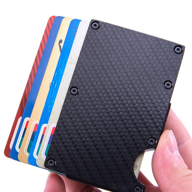 Carbon Fiber Wallet Metal RFID Bank Card Holder(Blue) - Antimagnetic RFID Package by PMC Jewellery | Online Shopping South Africa | PMC Jewellery