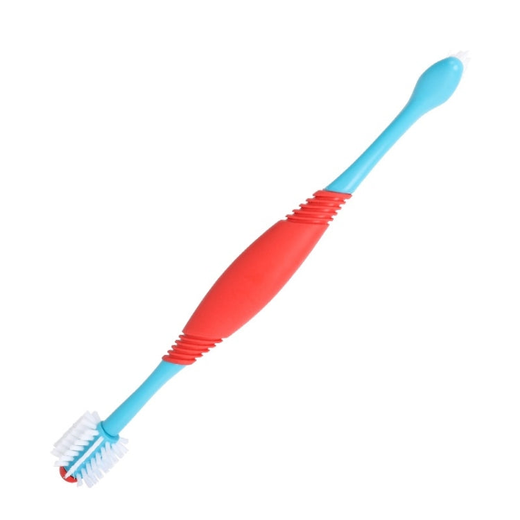 Pet Double-Head Toothbrush Pet Oral Cleaning Products(Blue) - Oral Cleaning Tools by PMC Jewellery | Online Shopping South Africa | PMC Jewellery