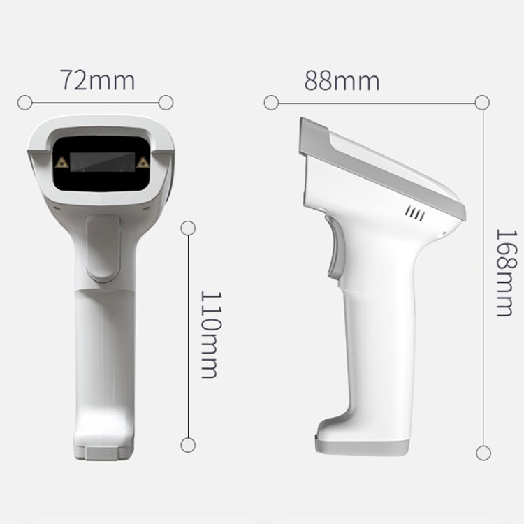 Deli 14881S Handheld Scanner Supermarket Express Single Wireless Scanner(White) - free shipping - PMC Jewellery - Order now!
