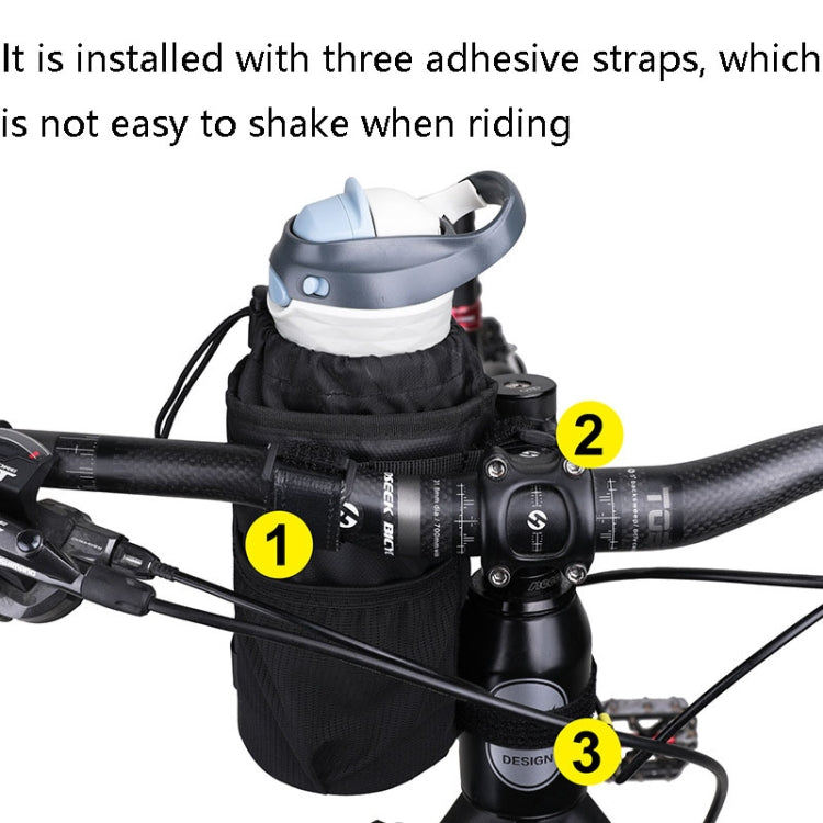 Rhinowalk RK9100B Riding Insulation Water Bottle Bag Portable Bicycle Kettle Tool Package(Black) - free shipping - PMC TechLife - Order now!