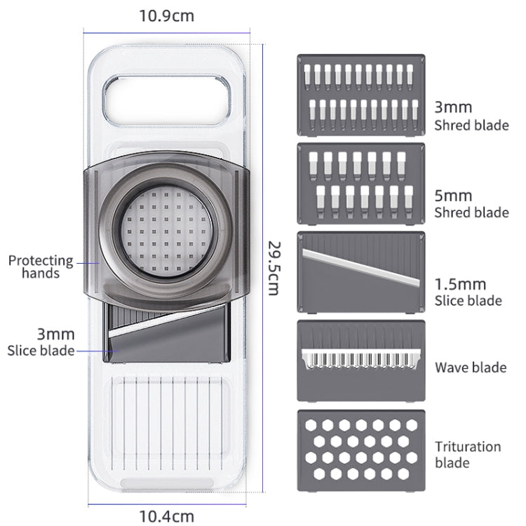 Multi-Function Slicker Kitchen Gadget Potato Slice Grater, Colour: Six Knives Gray - Cutter & Peeler by PMC TechLife | Online Shopping South Africa | PMC TechLife | Buy Now Pay Later Mobicred