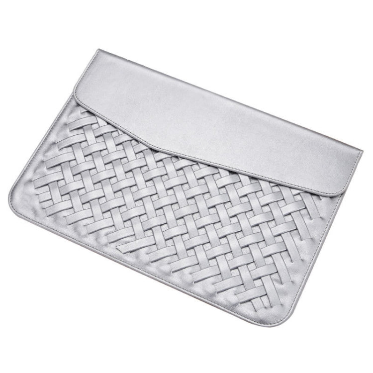 Hand-Woven Computer Bag Notebook Liner Bag, Applicable Model: 15 inch (A1707 / 1990/1398/2141)(Silver) - 15 inch by PMC Jewellery | Online Shopping South Africa | PMC Jewellery | Buy Now Pay Later Mobicred