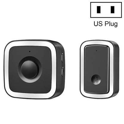 CACAZI A58 1 For 1 Smart Wireless Doorbell without Battery, Plug:US Plug(Black Silver) - Wireless Doorbell by CACAZI | Online Shopping South Africa | PMC Jewellery | Buy Now Pay Later Mobicred