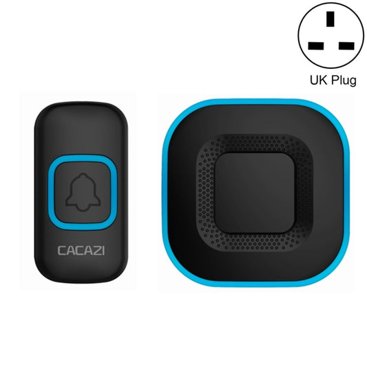 CACAZI V028F Wireless Music Doorbell without Battery, Plug:UK Plug(Black) - Wireless Doorbell by CACAZI | Online Shopping South Africa | PMC Jewellery