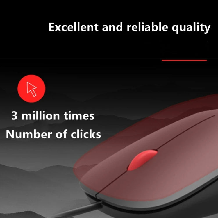 Lenovo Thinkplus M80 Office Lightweight Ergonomic Laptop Mouse, Specification: Wired - free shipping - PMC TechLife - Order now!
