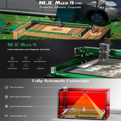 NEJE MAX 4 E80 750 X 460mm DIY CNC Desktop 3D Laser Engraving Machine - DIY Engraving Machines by NEJE | Online Shopping South Africa | PMC Jewellery