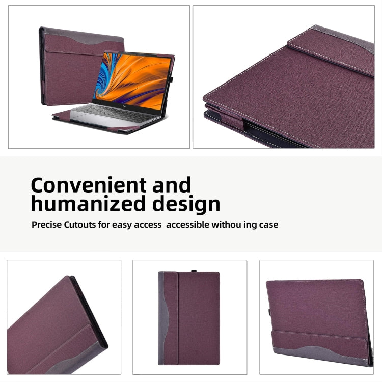 For Samsung Galaxy Book 3 Ultra 16 Inch Leather Laptop Anti-Fall Protective Case(Black) - 15.6 - 17 inch by PMC Jewellery | Online Shopping South Africa | PMC Jewellery | Buy Now Pay Later Mobicred