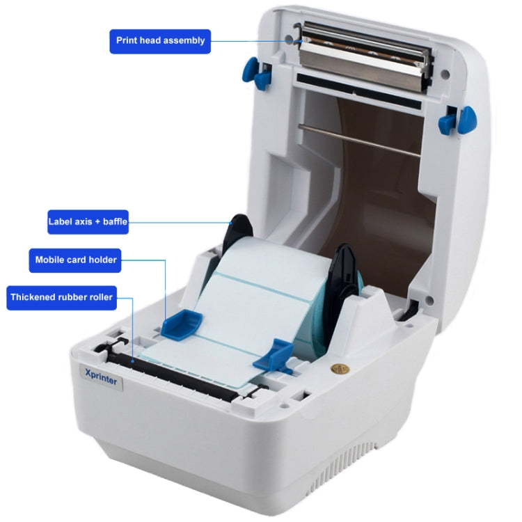 Xprinter XP-320B 80mm Thermal Barcode Supermarket Cashier Label Printer, Spec: USB+Bluetooth(EU Plug) - Receipt Printers by Xprinter | Online Shopping South Africa | PMC TechLife | Buy Now Pay Later Mobicred
