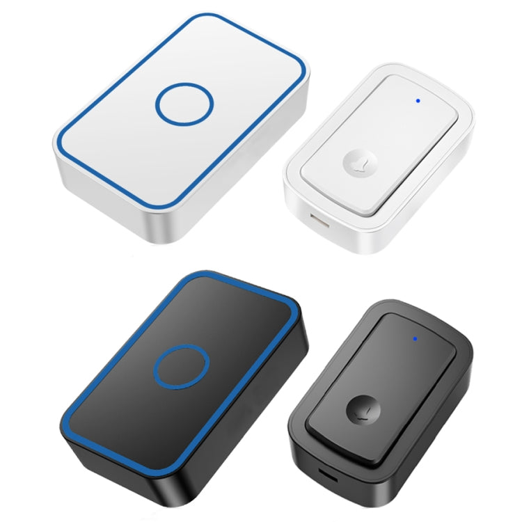 CACAZI A19 1 For 1 Wireless Music Doorbell without Battery, Plug:EU Plug(White) - Wireless Doorbell by CACAZI | Online Shopping South Africa | PMC Jewellery | Buy Now Pay Later Mobicred