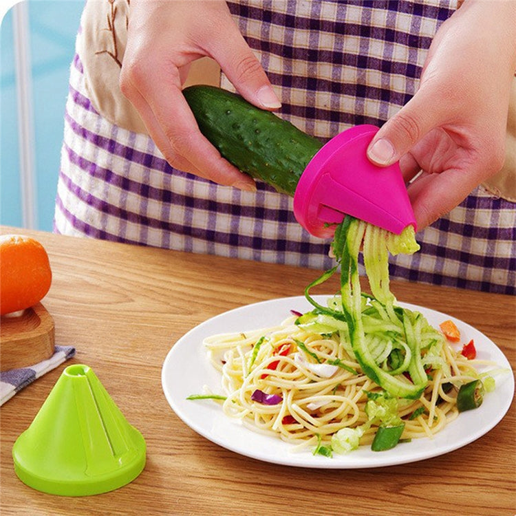 Kitchen Funnel Model Spiral Slicer Vegetable Shred Carrot Cutter(Red) - Cutter & Peeler by PMC TechLife | Online Shopping South Africa | PMC TechLife | Buy Now Pay Later Mobicred