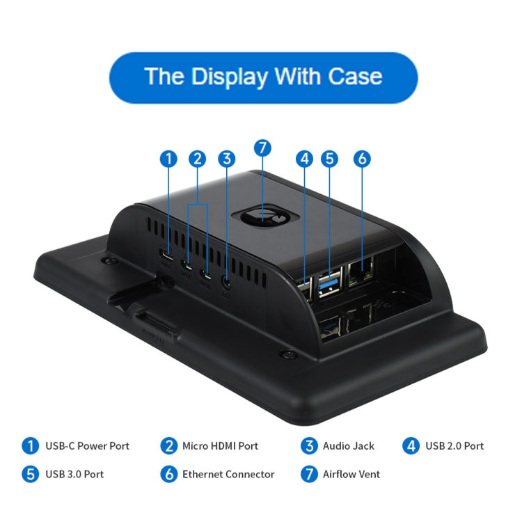 Waveshare 7 inch 800��480 IPS Capacitive Touch Display, DSI Interface, 5-Point Touch with Case - free shipping - PMC TechLife - Order now!