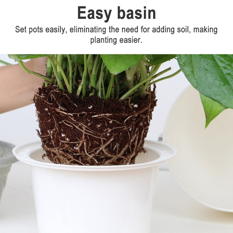 Wire Hanging Plastic Flowerpot With Automatic Water Absorption And Frosted Surface(D09 Caliber 19cm) - Flower Pots & Planters by PMc TechLife | Online Shopping South Africa | PMc TechLife | Buy Now Pay Later Mobicred