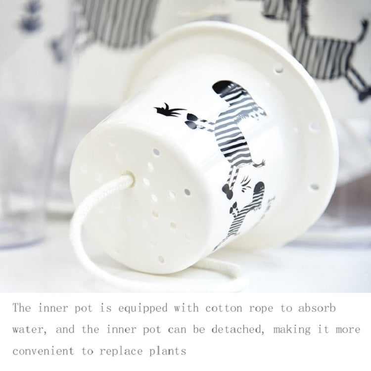 Fully Transparent Hydroponic Flower Pots Water Level Visible Non-Broken Glue Self-Absorbent Plastic Flower Pots, Size: W05 Caliber 13cm(Full Transparency) - free shipping - PMc TechLife - Order now!