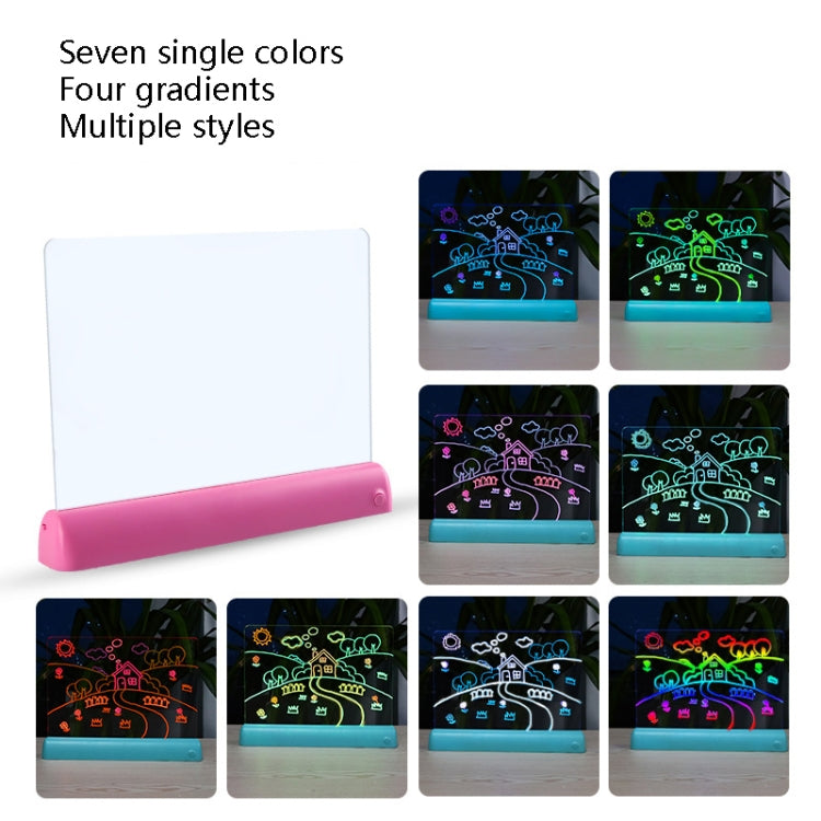 3D Painting Fluorescent Plate LED Shining Puzzle Children Graffiti Panel Handwritten Message Board(Blue) -  by PMC Jewellery | Online Shopping South Africa | PMC Jewellery | Buy Now Pay Later Mobicred