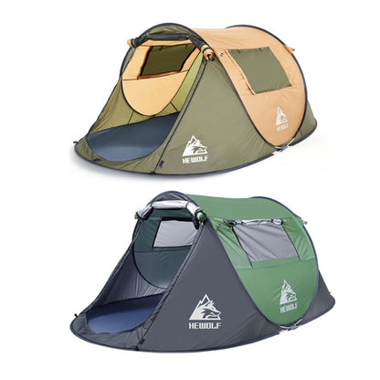 Hewolf 1766 Outdoor Automatic Windproof Quick-Opening Tent Camping Sunscreen Tent For 4-5 People (Army Green) - Tents & Accessories by PMC Jewellery | Online Shopping South Africa | PMC Jewellery