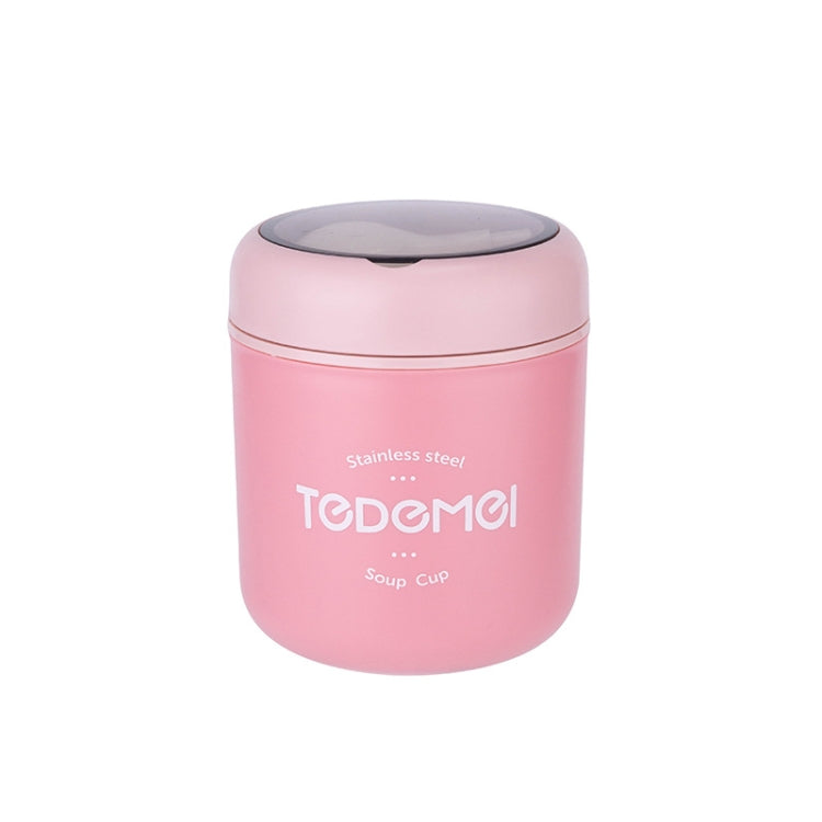 Portable Thermal Insulation Sealed Soup Cup With Lid Breakfast Lunch Box For Office Workers(Pink) - Cutlery Sets by PMC TechLife | Online Shopping South Africa | PMC TechLife