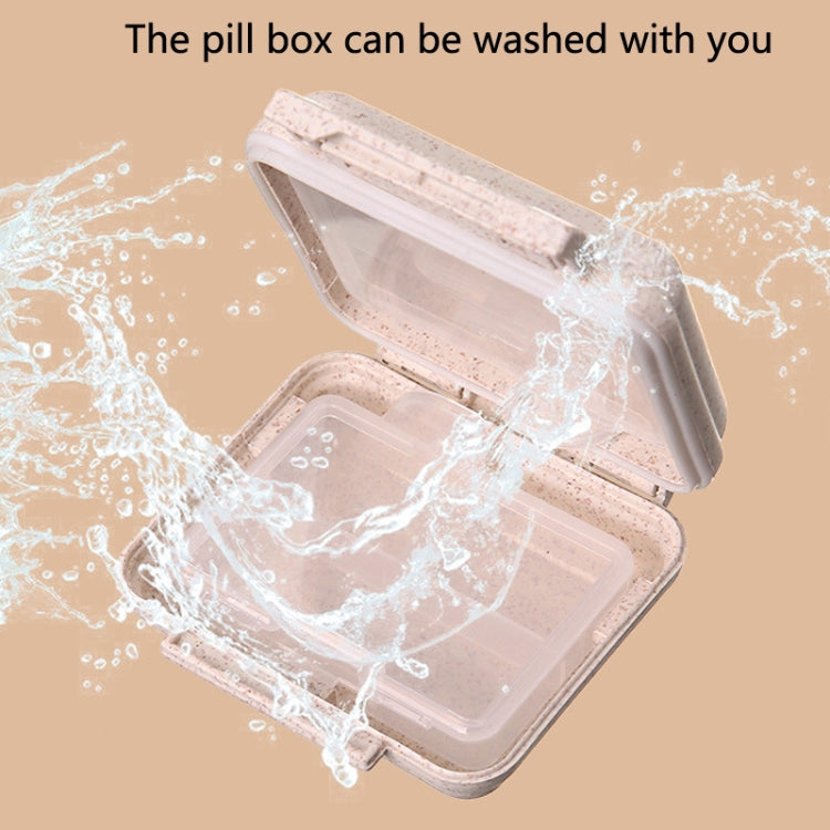 JS0018 Wheat Portable Sealed Pill Box with 6 Compartments For Pill Health Care Box(Solid Yellow) - free shipping - PMC TechLife - Order now!