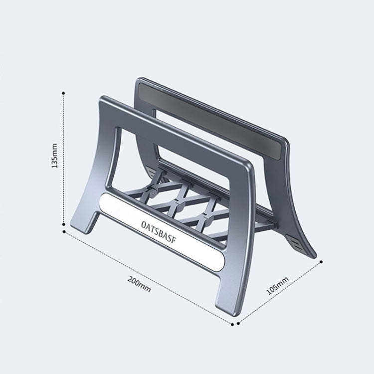 Oatsbasf 03671 Multifunctional Computer Tablet Cellphone Storage Bracket, Colour: Deluxe Version (Gray) - Laptop Stand by Oatsbasf | Online Shopping South Africa | PMC Jewellery | Buy Now Pay Later Mobicred