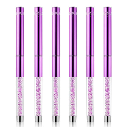 Nail Art Drawing Pen Purple Drill Rod Color Painting Flower Stripe Nail Brush With Pen Cover, Specification: 15mm - Nail Art Equipment by PMC Jewellery | Online Shopping South Africa | PMC Jewellery | Buy Now Pay Later Mobicred