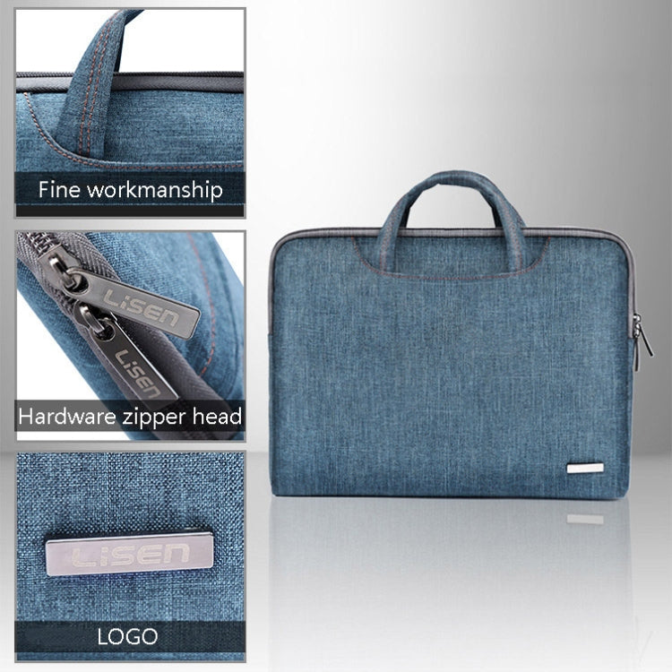 LiSEN LS-116 Simple Laptop Bag Business Laptop Liner Bag, Size: 11.6 inch(Snowflake Nylon Light Blue) - Other by LiSEN | Online Shopping South Africa | PMC Jewellery | Buy Now Pay Later Mobicred