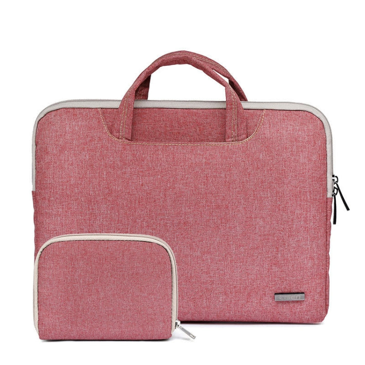 LiSEN LS-116 Simple Laptop Bag Business Laptop Liner Bag, Size: 15.6 inch(Snowflake Nylon Light Red) - 15.6 - 17 inch by LiSEN | Online Shopping South Africa | PMC Jewellery | Buy Now Pay Later Mobicred