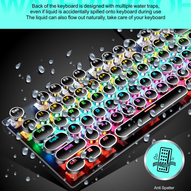 104 Keys Green Shaft RGB Luminous Keyboard Computer Game USB Wired Metal Mechanical Keyboard, Cabel Length:1.5m, Style: Ordinary Version (Black) - Wired Keyboard by PMC Jewellery | Online Shopping South Africa | PMC Jewellery | Buy Now Pay Later Mobicred