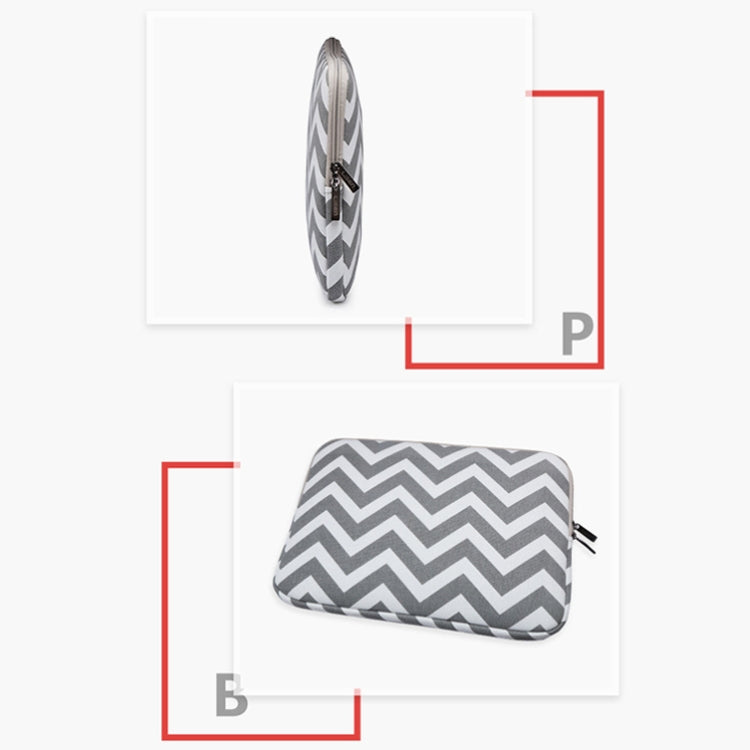 LiSEN LS-525 Wavy Pattern Notebook Liner Bag, Size: 12 inches(Gray) - 12.1 inch by LiSEN | Online Shopping South Africa | PMC Jewellery | Buy Now Pay Later Mobicred