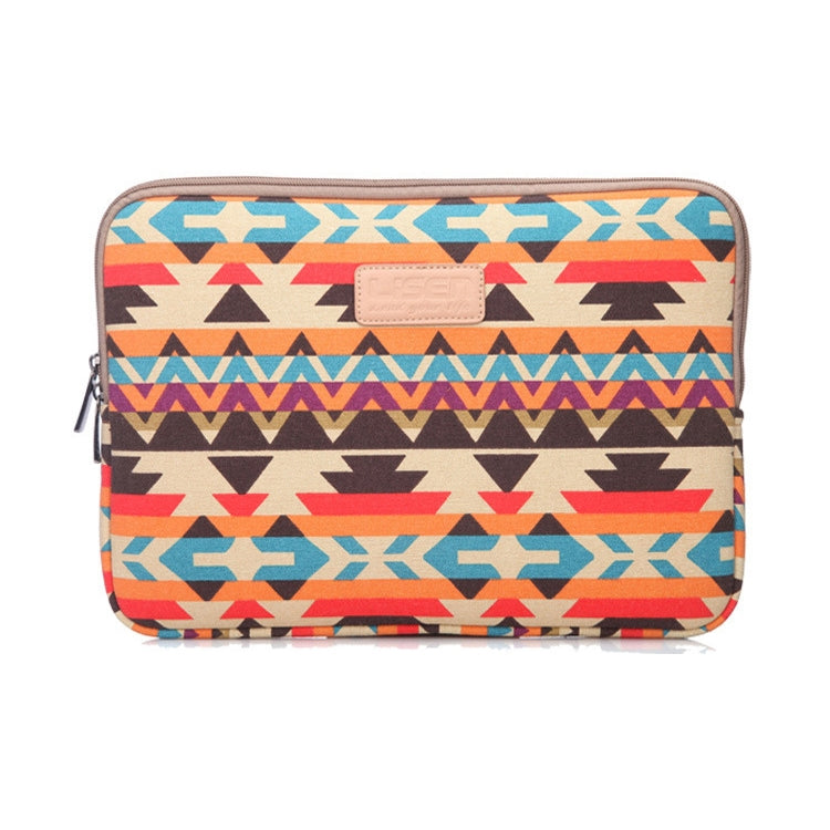 LiSEN LS-518 Lingge Pattern Laptop Computer Liner Bags, Size: 11.6 inch(Orange Pattern Geometry) - free shipping - PMC TechLife - Order now!
