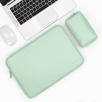 Baona BN-Q001 PU Leather Laptop Bag, Colour: Mint Green + Power Bag, Size: 16/17 inch - 15.6 - 17 inch by Baona | Online Shopping South Africa | PMC Jewellery | Buy Now Pay Later Mobicred