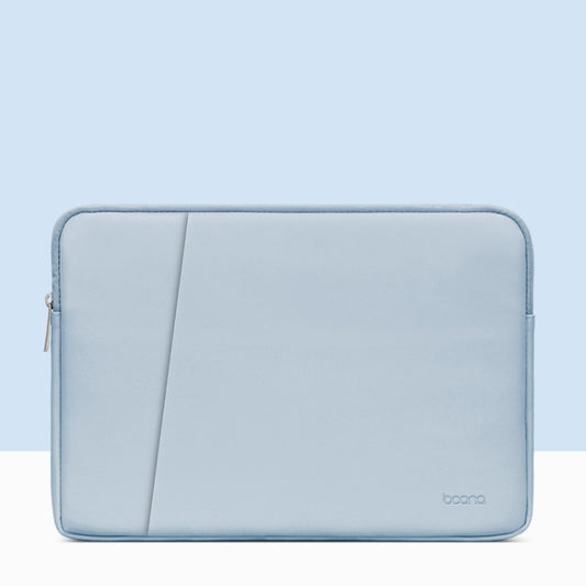 Baona BN-Q004 PU Leather Laptop Bag, Colour: Double-layer Sky Blue, Size: 15/15.6 inch - 15 inch by Baona | Online Shopping South Africa | PMC Jewellery | Buy Now Pay Later Mobicred