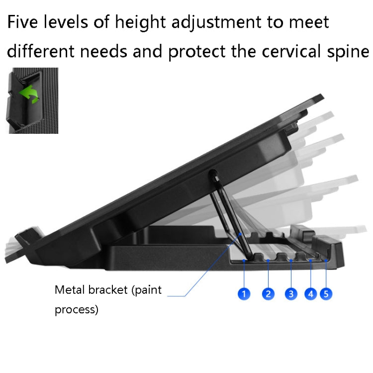 ICE COOREL N106 Laptop Base Adjustment Radiator Dual-Fan Notebook Cooling Bracket, Colour: Flagship Version (Ivory White) - free shipping - PMC Jewellery - Order now!