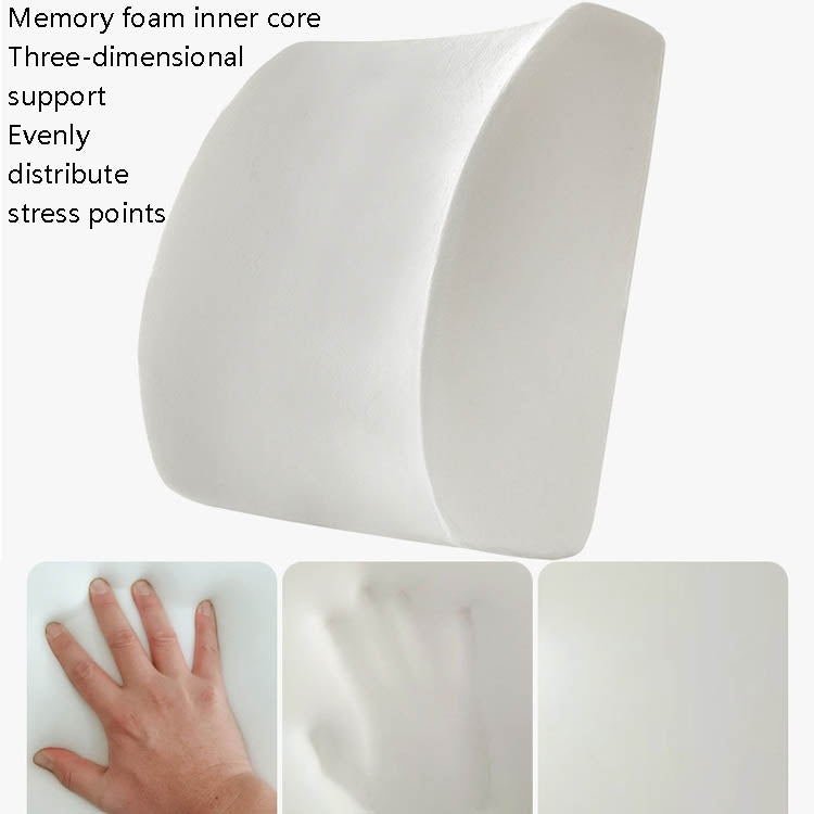 Office Waist Cushion Car Pillow With Pillow Core, Style: Memory Foam(Suede Brown) - Cushions & Pillows by PMC TechLife | Online Shopping South Africa | PMC TechLife | Buy Now Pay Later Mobicred