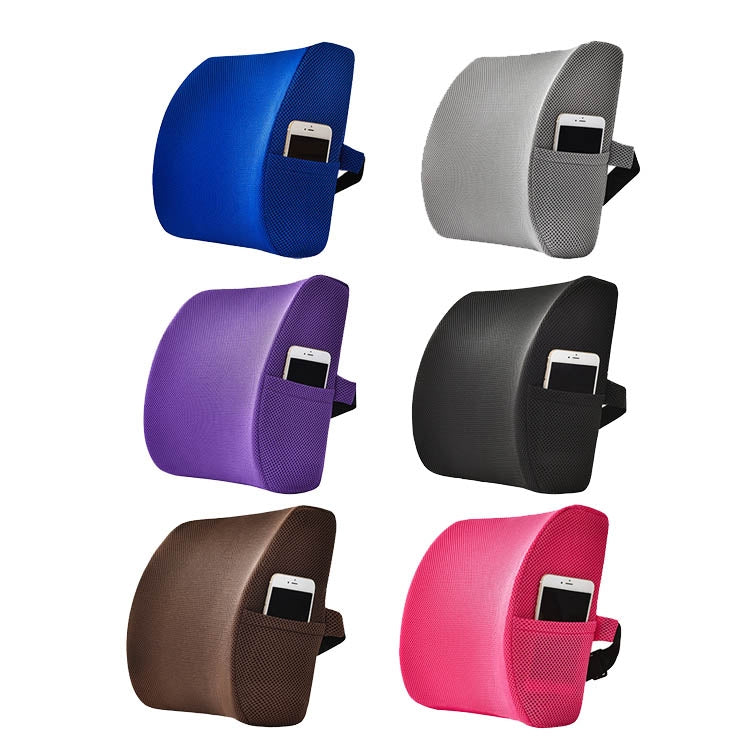 Office Waist Cushion Car Pillow With Pillow Core, Style: Memory Foam(Mesh Purple) - free shipping - PMC TechLife - Order now!