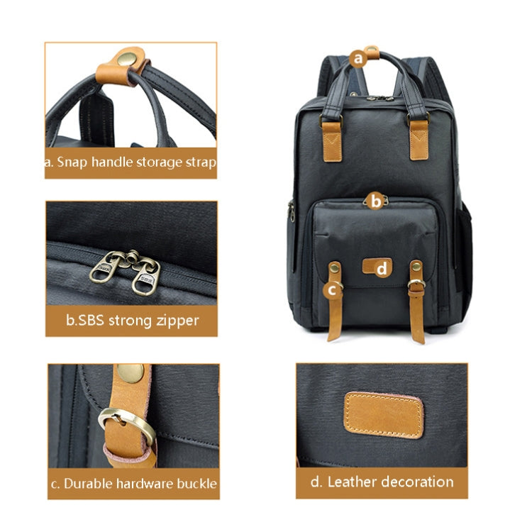 272 Wearable Shoulder Camera Bag Waterproof SLR Digital Camera Bag(Khaki) - Backpack by PMC TechLife | Online Shopping South Africa | PMC TechLife | Buy Now Pay Later Mobicred