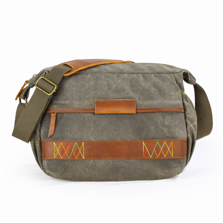 3037 SLR Camera Bag Shoulder Waterproof Messenger Camera Bag(Green) - Strap Satchel by PMC TechLife | Online Shopping South Africa | PMC TechLife | Buy Now Pay Later Mobicred
