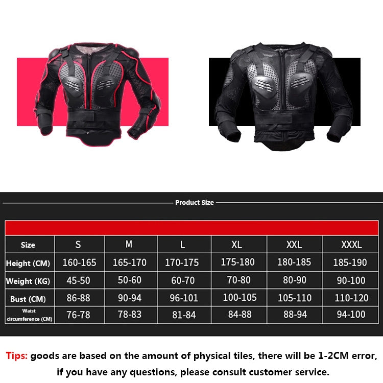 GHOST RACING F060 Motorcycle Armor Suit Riding Protective Gear Chest Protector Elbow Pad Fall Protection Suit, Size: XL(Red) - Protective Gear by GHOST RACING | Online Shopping South Africa | PMC Jewellery | Buy Now Pay Later Mobicred