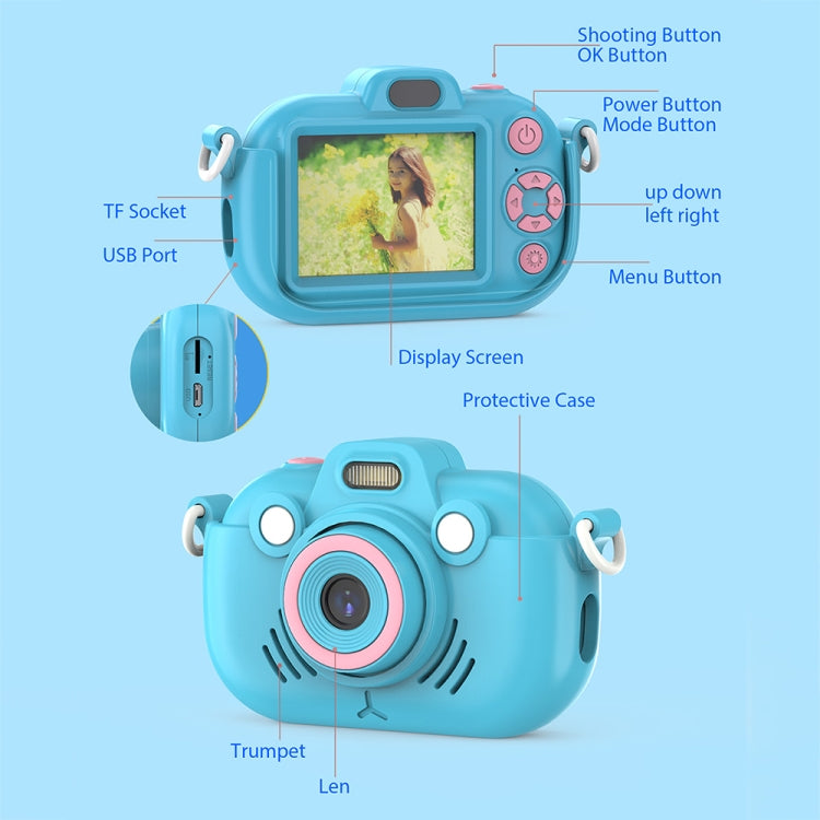 DC502 2.4-Inch 16X Zoom 2.7K Video Recording Children Digital Camera, Color: Pink + 32G(US Plug) - Children Cameras by PMC Jewellery | Online Shopping South Africa | PMC Jewellery | Buy Now Pay Later Mobicred