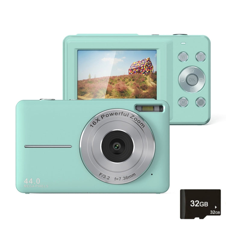 DC403L-AF 2.4-Inch 16X Zoom HD Digital Camera Mini Children Photography Camera US Plug(Green+32G) - Children Cameras by PMC Jewellery | Online Shopping South Africa | PMC Jewellery | Buy Now Pay Later Mobicred