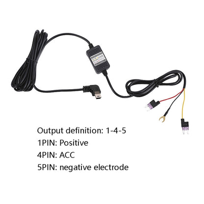 H516 Recording Step-down Line Shrinkage Video Car Charger Line Parking Monitoring Three-Core Power Cord, Model: Without Fuse(Micro Straight) - Cables & Connectors by PMC Jewellery | Online Shopping South Africa | PMC Jewellery | Buy Now Pay Later Mobicred