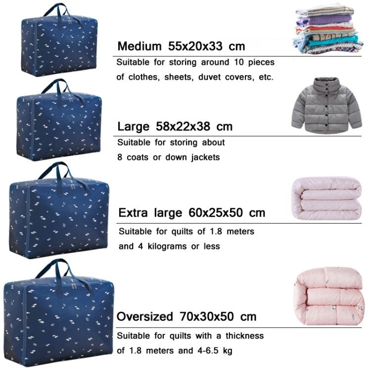 Oxford Cloth Quilt Moisture-Proof & Waterproof Storage Bag Zipper Portable Moving Luggage Bag, Specification: 55x33x20cm(Tibetan Rocket) - Storage Bags by PMC Jewellery | Online Shopping South Africa | PMC Jewellery