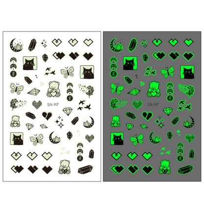 10 PCS Waterproof Sweat Proof Environmental Luminous DIY Nail Stickers(SN-147) - Nail Stickers by PMC Jewellery | Online Shopping South Africa | PMC Jewellery | Buy Now Pay Later Mobicred