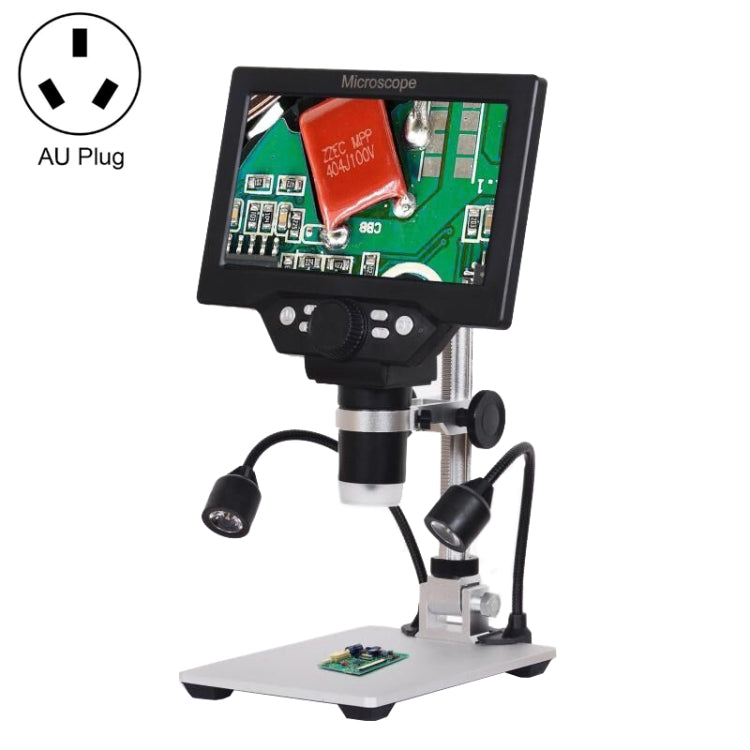 G1200D 7 Inch LCD Screen 1200X Portable Electronic Digital Desktop Stand Microscope(AU Plug Without Battery) - Digital Microscope by PMC Jewellery | Online Shopping South Africa | PMC Jewellery | Buy Now Pay Later Mobicred