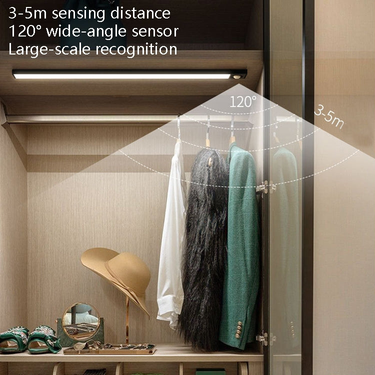 Intelligent Automatic Human Body Induction Wireless LED Lamp 60cm(Black + Warm Light) - Sensor LED Lights by PMC TechLife | Online Shopping South Africa | PMC TechLife | Buy Now Pay Later Mobicred