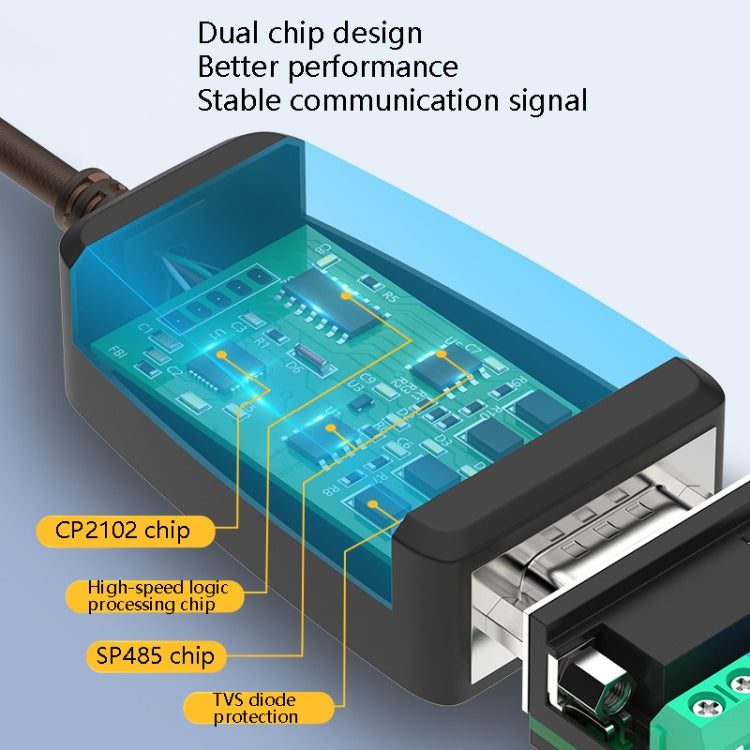 DTECH DT-5019 USB to RS485 / RS422 Conversion Cable, FT232 Chip, Length: 1.5m - RS485 / RS232 Series by DTECH | Online Shopping South Africa | PMC Jewellery | Buy Now Pay Later Mobicred