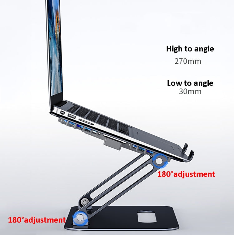 BONERUY P43F Aluminum Alloy Folding Computer Stand Notebook Cooling Stand, Colour: Silver - free shipping - PMC Jewellery - Order now!