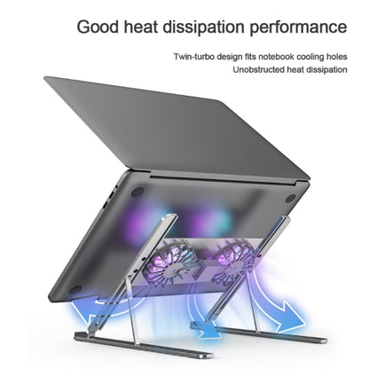 BONERUY P11F Notebook Cooling Bracket Fan Aluminum Alloy Radiator, Colour:  Gray with Type-C Cable - Cooling Pads by BONERUY | Online Shopping South Africa | PMC Jewellery | Buy Now Pay Later Mobicred