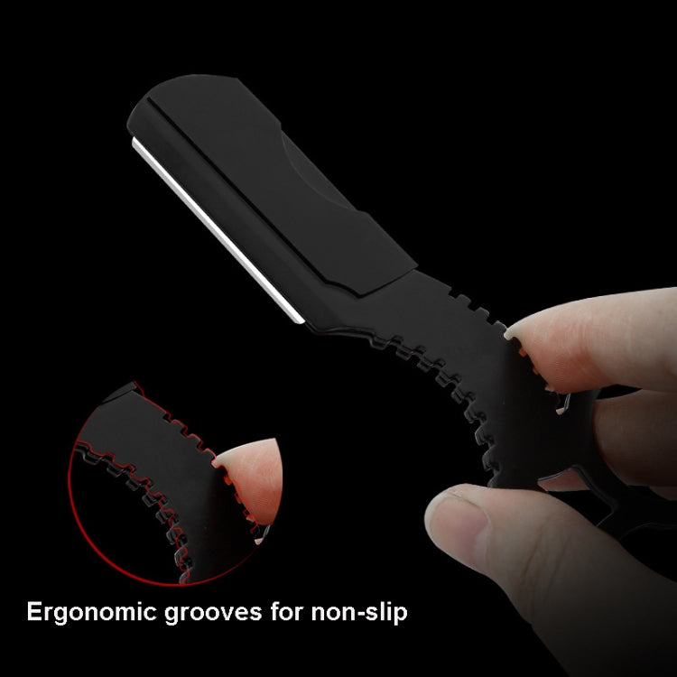 Manual Men Stainless Steel Ring Razor Without Blade(Black) - Manual Razor by PMC TechLife | Online Shopping South Africa | PMC TechLife | Buy Now Pay Later Mobicred