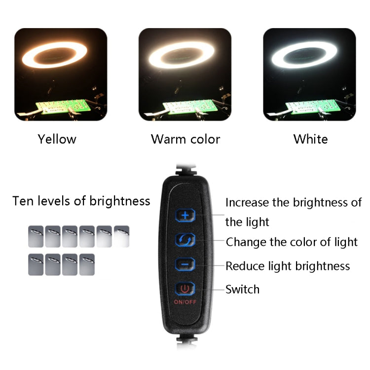 SN5BK-USB 4-Clawed Lamp Adjustable Desktop Soldering Station(Black) - free shipping - PMc TechLife - Order now!