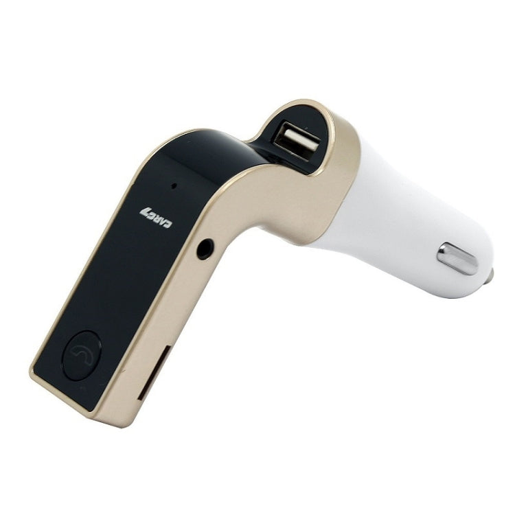 G7 Car Hands-Free Bluetooth FM Player MP3(Gold) - Bluetooth Car Kits by PMC TechLife | Online Shopping South Africa | PMC TechLife | Buy Now Pay Later Mobicred